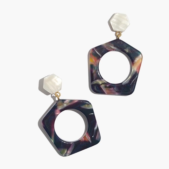 ✨HP✨ Madewell Acetate Geometric Drop Earrings - Picture 3 of 5